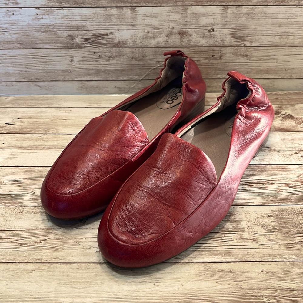 abeo Biosystem Jean II Red leather Flats Size 8N